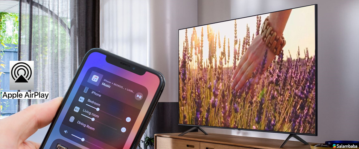 برنامه apple airpay و امکانات هوشمند تلویزیون سامسونگ q60r